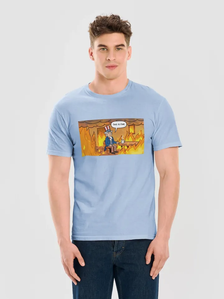 “This is Fine” tee, worn